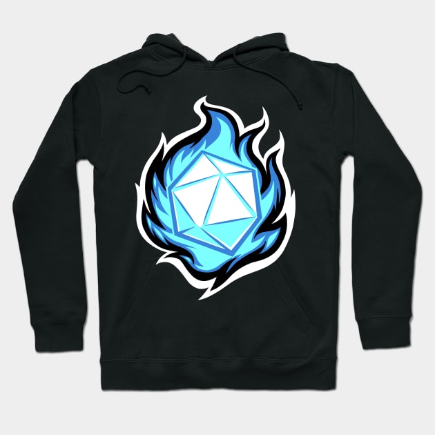 Flaming d20 V4 Hoodie by d20Monkey